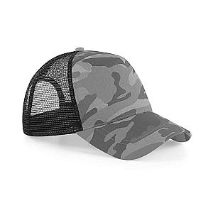Beechfield Camo Snapback Trucker Cap - Arctic Camo