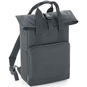 BagBase Recycled Twin Handle Roll-Top Backpack - Graphite Grey