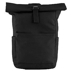 BagBase Premium Recycled Roll-Top Backpack - Black