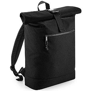 BagBase Recycled Roll-Top Backpack - Black