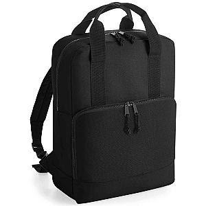 BagBase Recycled Twin Handle Cooler Backpack - Black