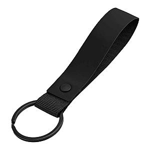 BagBase Matte PU Key Ring - Black
