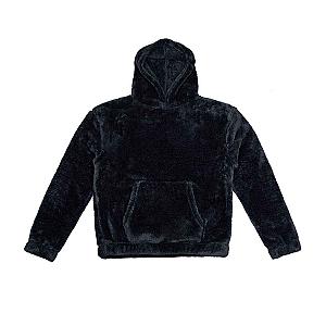 Brand Lab Unisex Fluffy Fleece Hoodie - Black