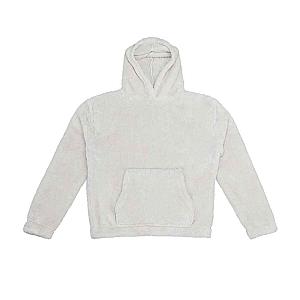 Brand Lab Unisex Fluffy Fleece Hoodie - Natural