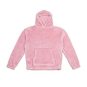 Brand Lab Unisex Fluffy Fleece Hoodie - Blush Pink