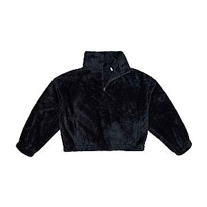 Brand Lab Ladies Fluffy 1/4 Zip Fleece - Black