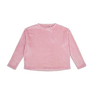 Brand Lab Ladies Plush Fleece Crew Neck Sweatshirt - Blush Pink