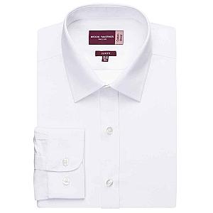 Brook Taverner Pisa Long Sleeve Slim Fit Shirt - White