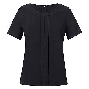 Brook Taverner Ladies Verona Short Sleeve Shirt - Black