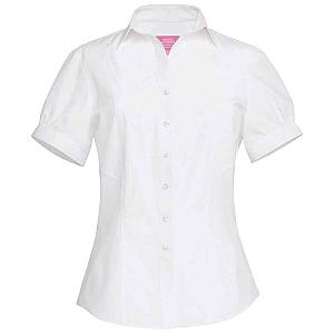 Brook Taverner Ladies Paduli Short Sleeve Poplin Shirt - White