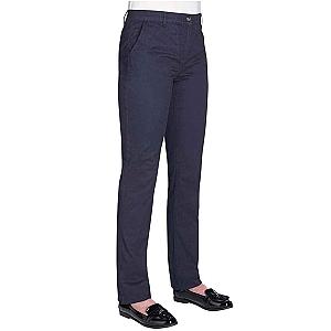 Brook Taverner Ladies Houston Slim Leg Chino Trousers - Navy