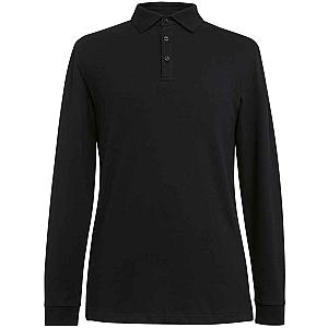 Brook Taverner Frederick Long Sleeve Polo Shirt - Black