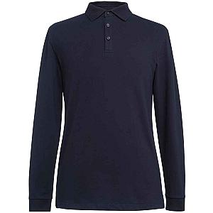 Brook Taverner Frederick Long Sleeve Polo Shirt - Navy