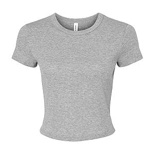 Bella Ladies Micro Rib Baby T-Shirt - Athletic Heather
