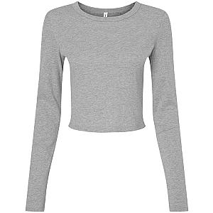 Bella Micro Rib Long Sleeve Baby T-Shirt - Athletic Heather