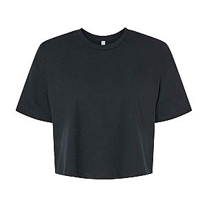 Bella Ladies Jersey Cropped T-Shirt - Black