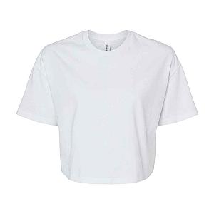 Bella Ladies Jersey Cropped T-Shirt - White