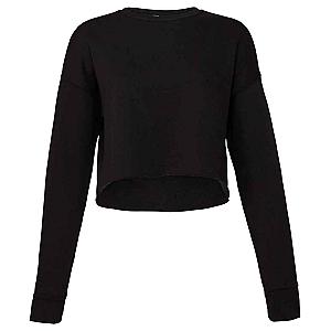 Bella Ladies Cropped Sweatshirt - Black