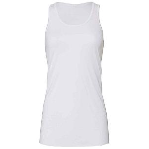 Bella Ladies Flowy Racer Back Tank Top - White