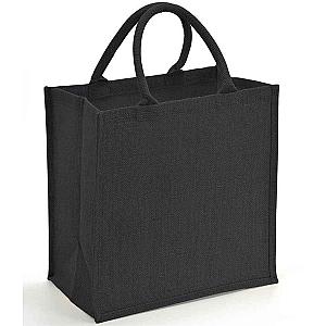 Brand Lab Natural Jute Tote - Black