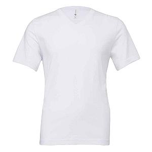 Canvas Unisex Jersey V Neck T-Shirt - White