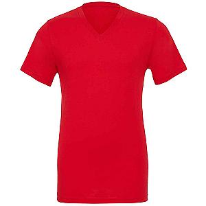 Canvas Unisex Jersey V Neck T-Shirt - Red
