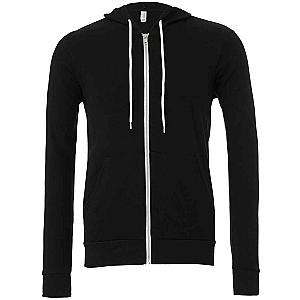 Canvas Unisex Full Zip Hoodie - Black