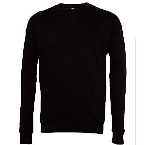 Canvas Unisex Sponge Fleece Drop Shoulder Sweatshirt - Black