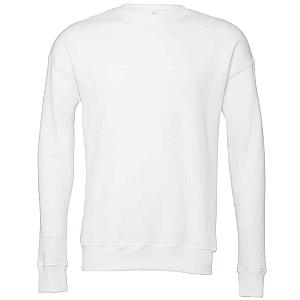 Canvas Unisex Sponge Fleece Drop Shoulder Sweatshirt - White