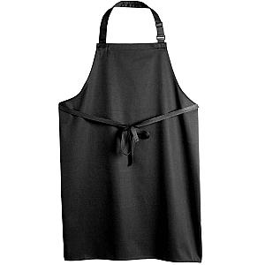 Dennys Polyester Bib Apron - Black