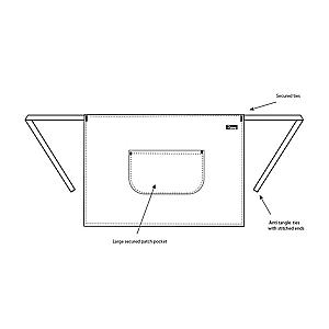 Dennys Waist Apron with Pocket - Black