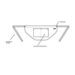 Dennys Wrap Over Waist Apron - Black