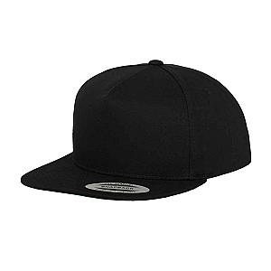 Flexfit Classic 5 Panel Snapback Cap - Black