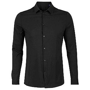 NEOBLU Balthazar Jersey Long Sleeve Shirt - Deep Black