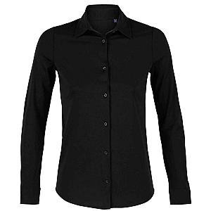 NEOBLU Ladies Balthazar Jersey Long Sleeve Shirt - Deep Black