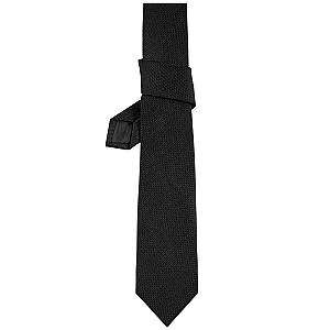 NEOBLU Teodor Plain Jacquard Tie - Deep Black