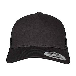 Flexfit 5 Panel Retro Trucker Cap - Black