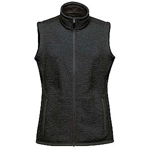 Stormtech Ladies Avalante Full Zip Knitted Fleece Gilet - Black Heather