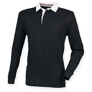 Front Row Premium Superfit Rugby Shirt - Black