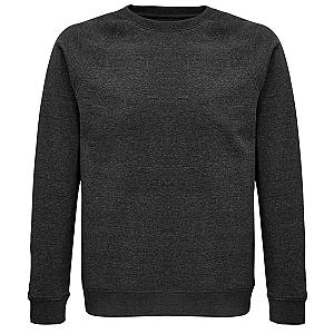 SOL'S Unisex Space Organic Raglan Sweatshirt - Charcoal Marl