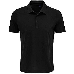 NEOBLU Octave Organic Soft Jersey Polo Shirt - Deep Black
