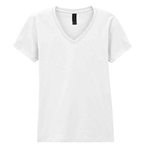 Gildan Ladies SoftStyle® V Neck T-Shirt - White