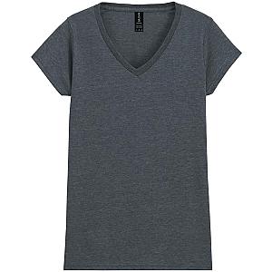 Gildan Ladies SoftStyle® V Neck T-Shirt - Dark Heather