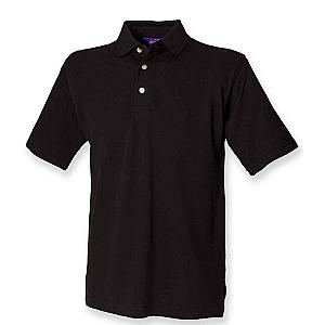 Henbury Classic Heavy Cotton Piqué Polo Shirt - Black