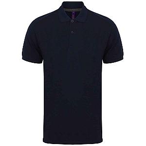 Henbury Modern Fit Cotton Piqué Polo Shirt - Navy