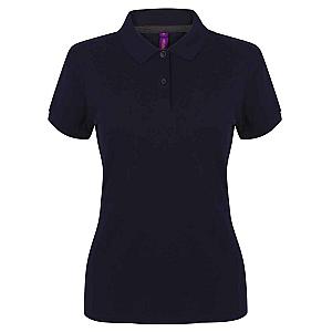 Henbury Ladies Modern Fit Cotton Piqué Polo Shirt - Navy