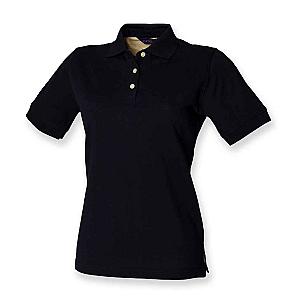 Henbury Ladies Classic Cotton Piqué Polo Shirt - Navy