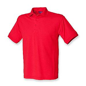 Henbury Heavy Poly/Cotton Piqué Polo Shirt - Red