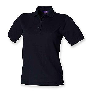 Henbury Ladies Poly/Cotton Piqué Polo Shirt - Navy