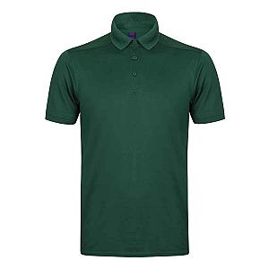 Henbury Slim Fit Stretch Microfine Piqué Polo Shirt - Bottle Green